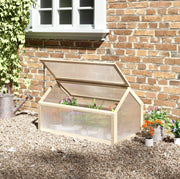 Mini serra da giardino in legno e plastica trasparente, 90 x 52 x 49,5 cm