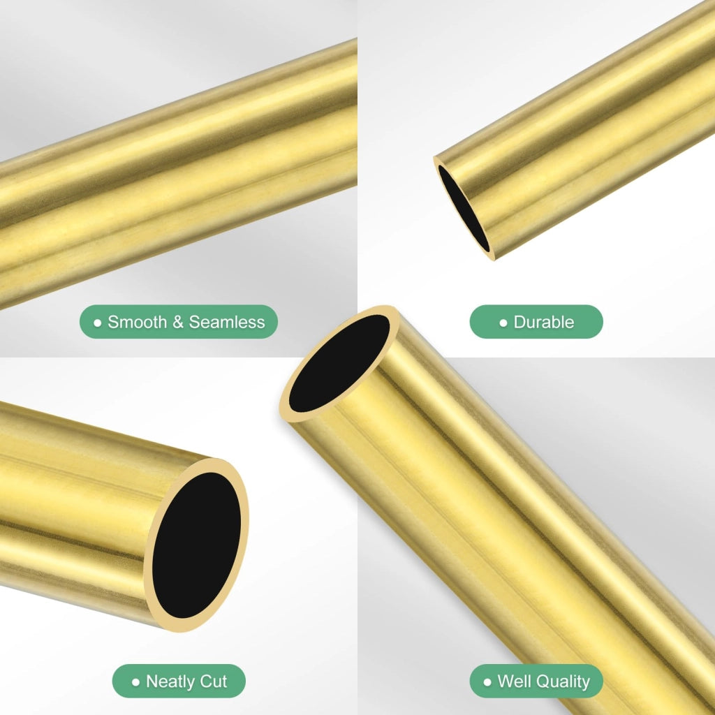 Confezione da 10 tubi di ottone, diametro esterno 30 mm, diametro interno 3 mm, spessore della parete 0,5 mm