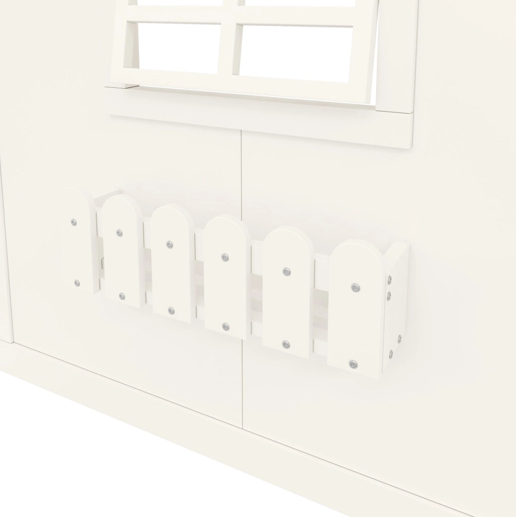 Letto a soppalco 90x200 cm con scala contenitore e LED