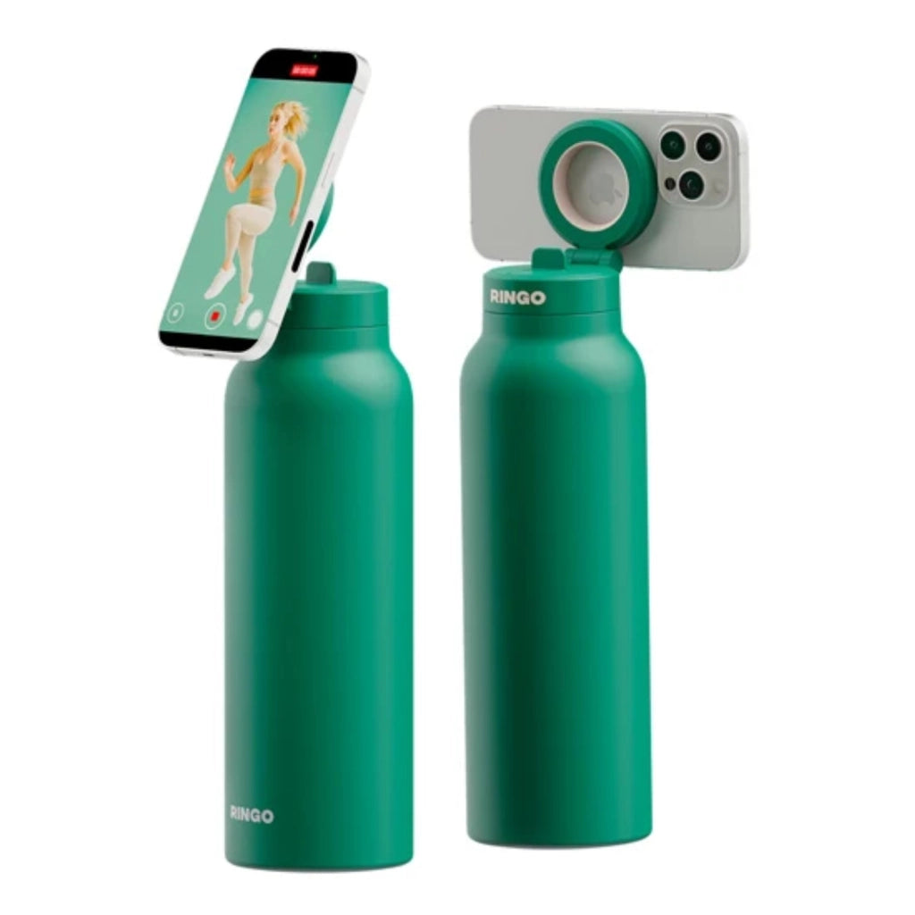Borraccia Termica 946ml con Treppiede Magnetico e Cannuccia Pieghevole Verde Ringo