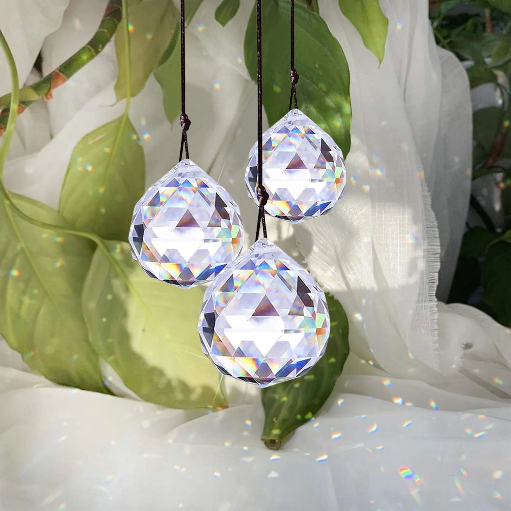 3 prismi di cristallo per catturare la luce solare, decorazioni a tema arcobaleno, per finestre