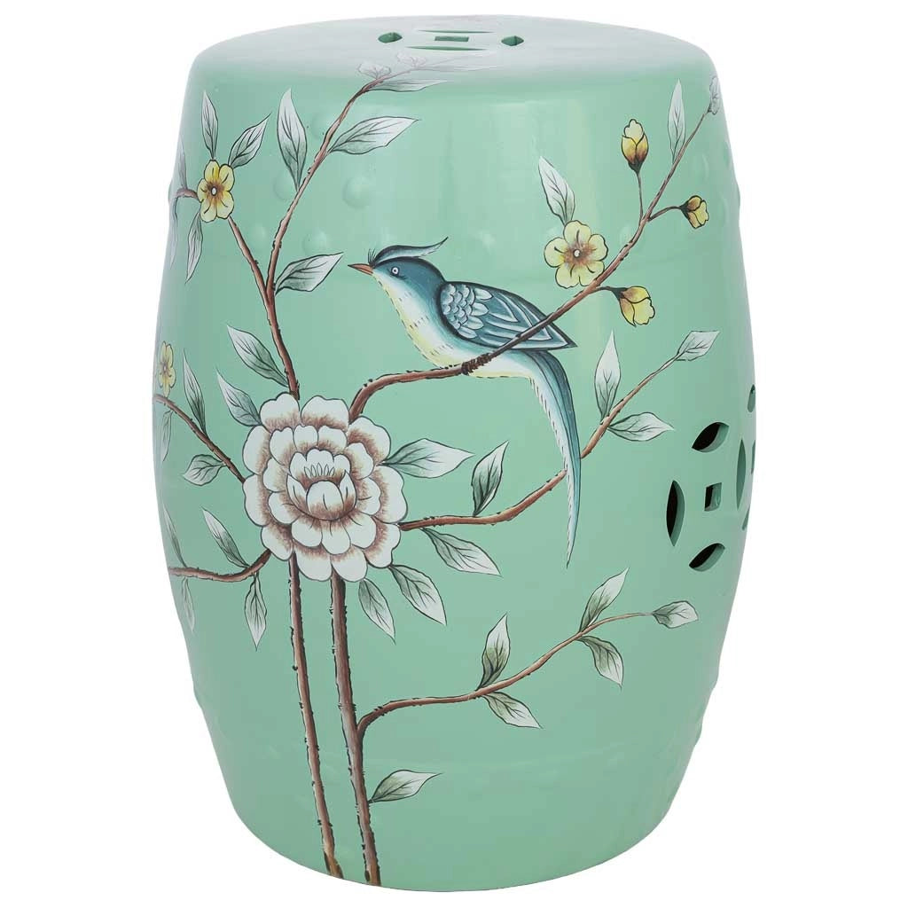Sgabello in ceramica dipinto a mano D33 x 45h cm