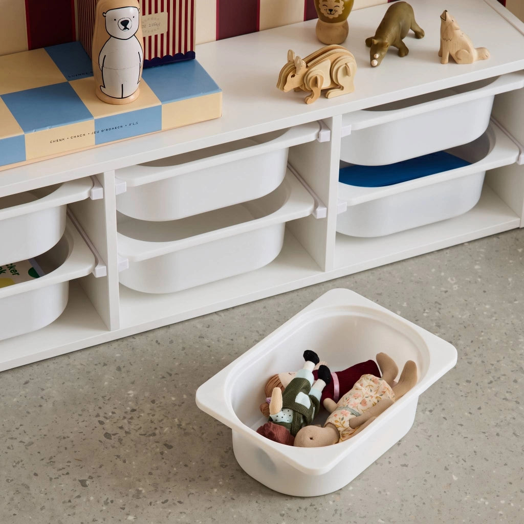 Mobile contenitore per bambini, 6 contenitori, bianco
