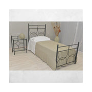 Letto singolo ferro battuto Silene colore antracite
