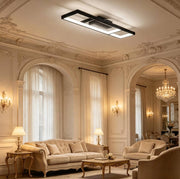 Plafoniera a LED nera 43 W 70 x 30 cm con telecomando