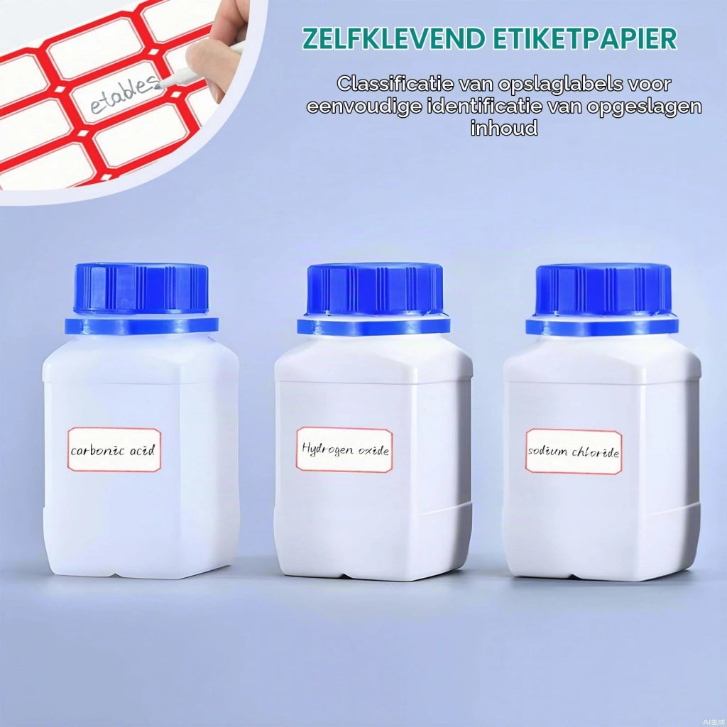 6 bottiglie in HDPE da 250 ml, collo largo, tappo a vite, colore bianco