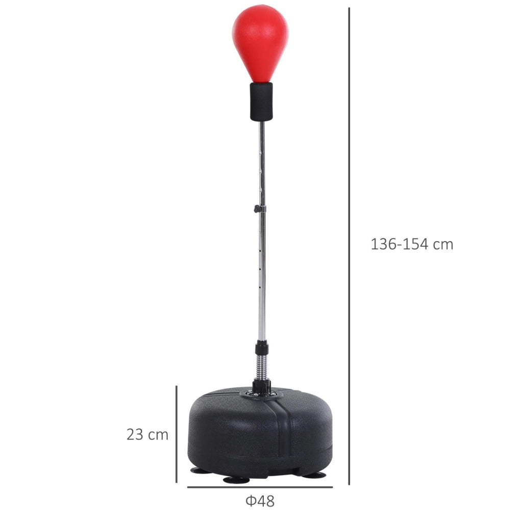 Punching ball da terra regolabile 136-154 cm, nero