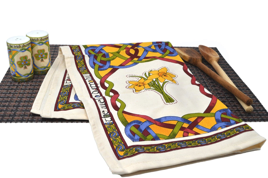 Strofinaccio da cucina con emblema del Galles, 100% cotone, 75x50 cm