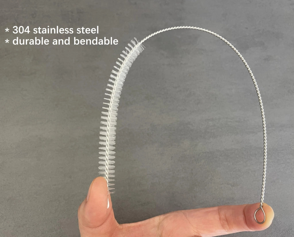 Set di 4 spazzole per la pulizia, lunghezza 27 cm, per cannucce