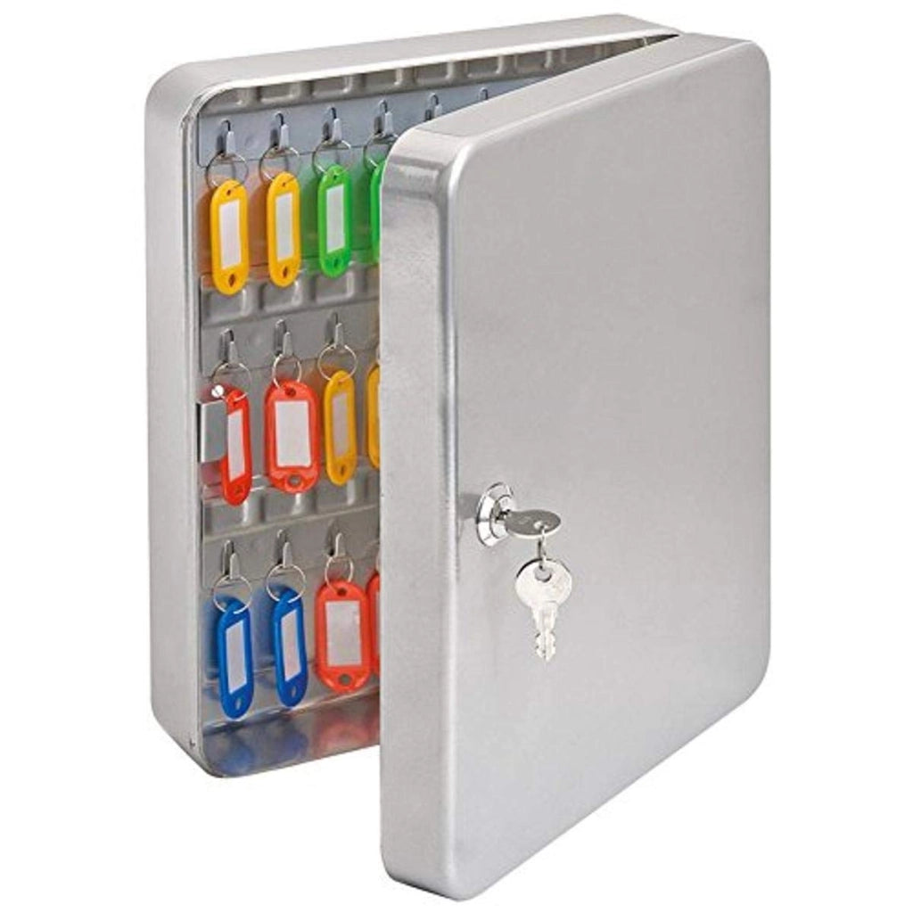 Custodia portachiavi per 45 chiavi, metallo, grigio, 30 x 24 x 8 cm
