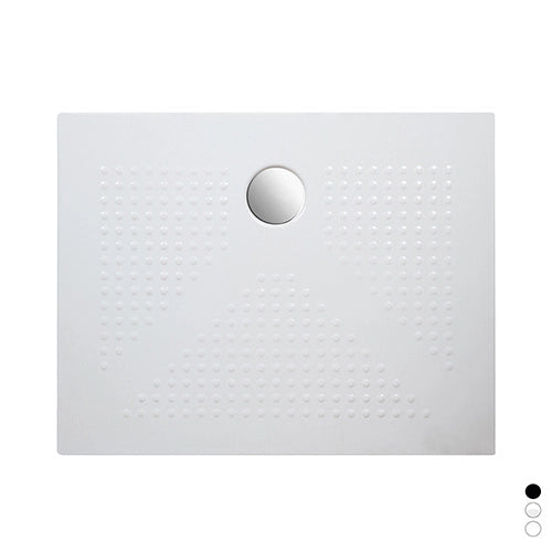 Piatto doccia rettangolare in ceramica nera opaca 80x100 cm