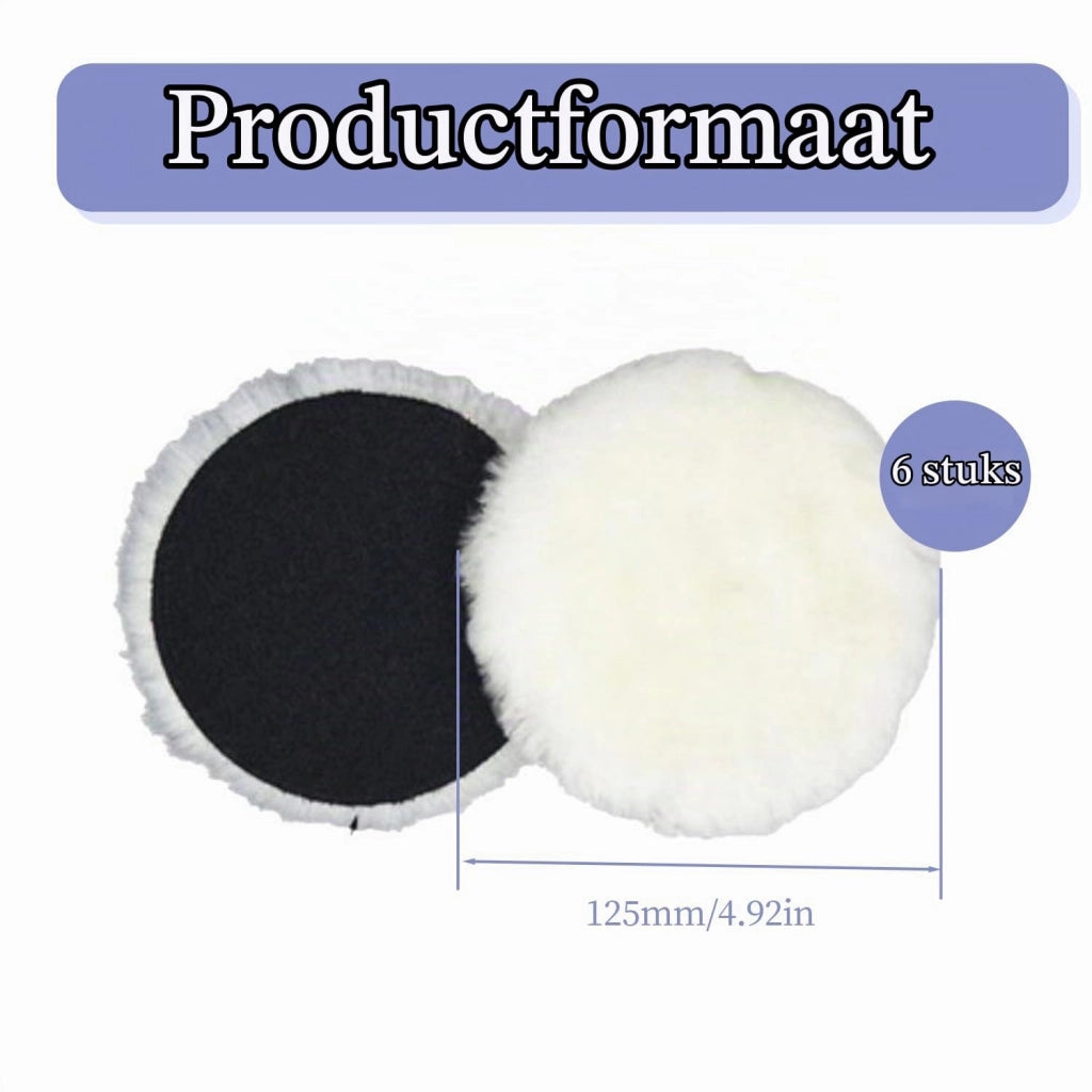 Dischi abrasivi da 125 mm, confezione da 6 pezzi, con sistema di fissaggio a velcro, per levigatrici orbitali