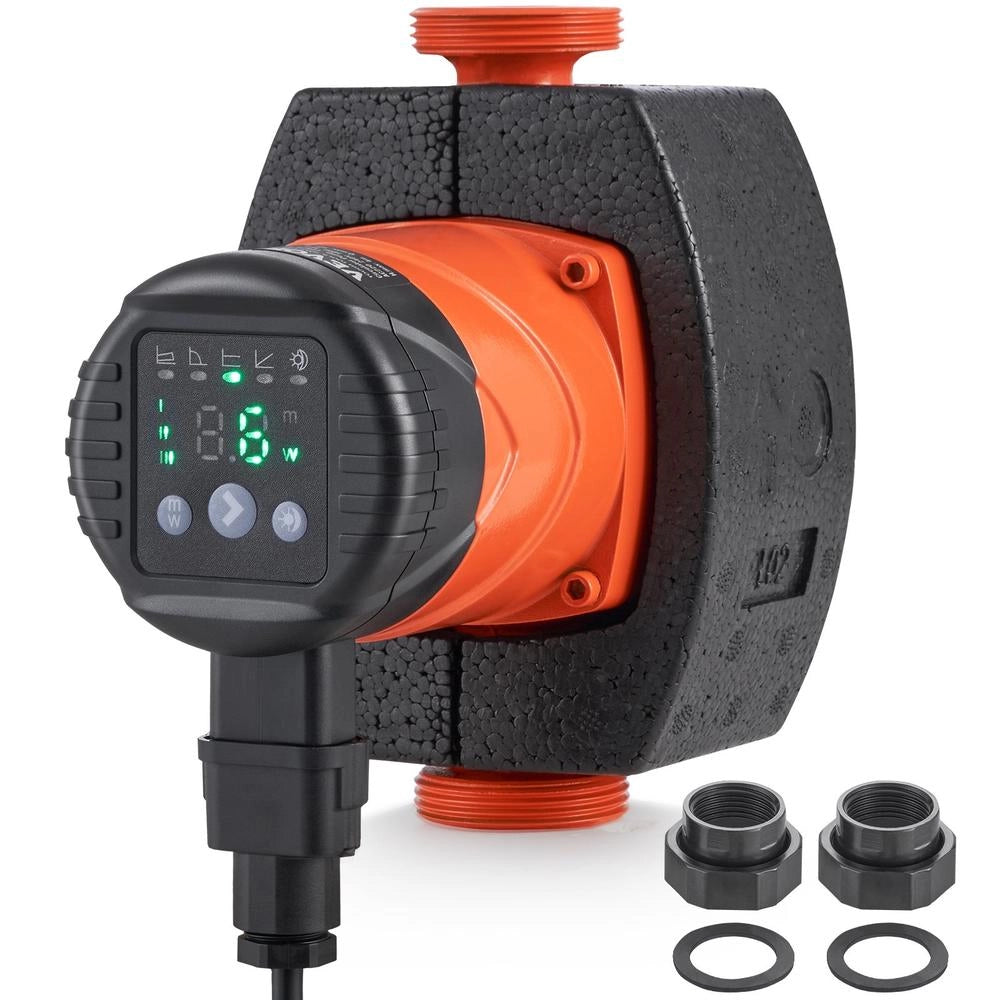 Pompa di Circolazione Acqua Calda 220V 45W LPS25-6BP-180 in Ghisa, Prevalenza 6m Portata 60L/min per Riscaldamento Domestico