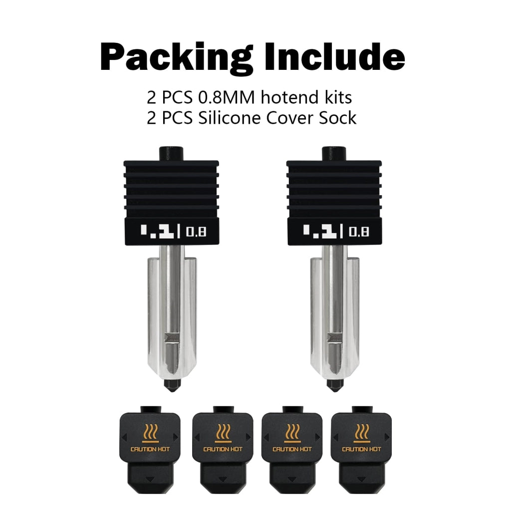 Set di 2 hotend da 0,8 mm, modello P2S, per stampanti 3D