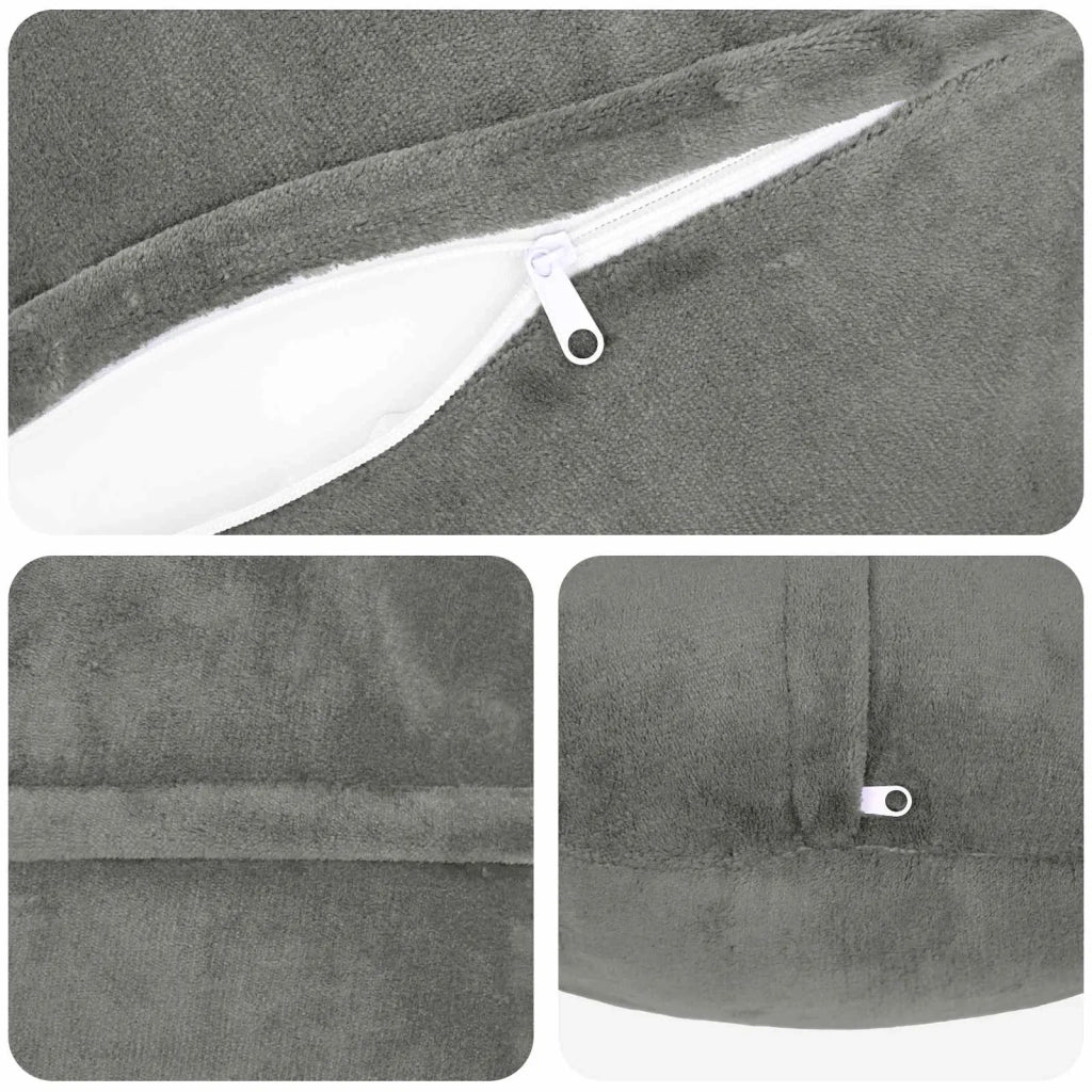 Federa 6 pz HEERLEN Grigio Scuro Diam. 60 cm Flanella 923108