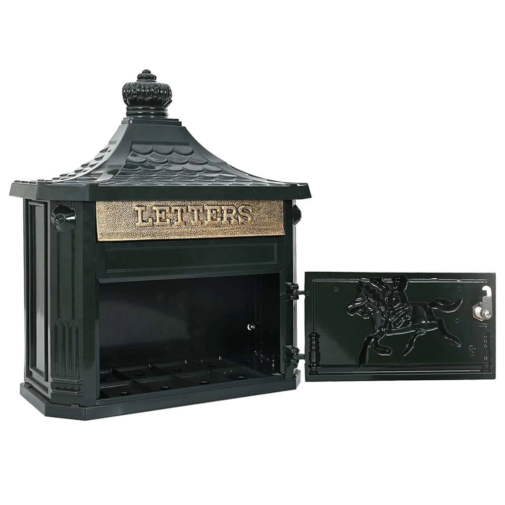 Cassetta Postale da Muro con porta Verde 40,5 x 16 x 45 cm
