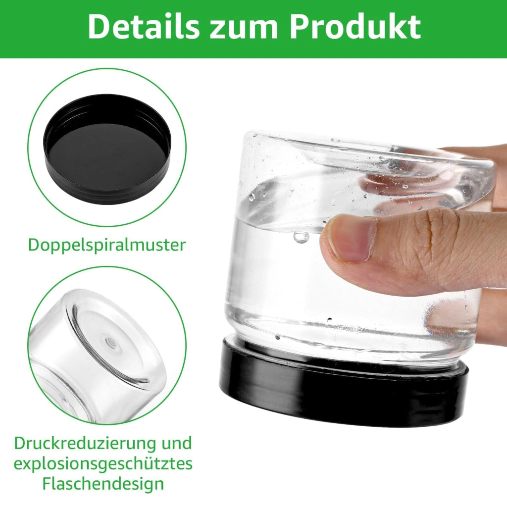 Set di 20 contenitori rotondi per alimenti, capacità 180 ml, trasparenti, in plastica