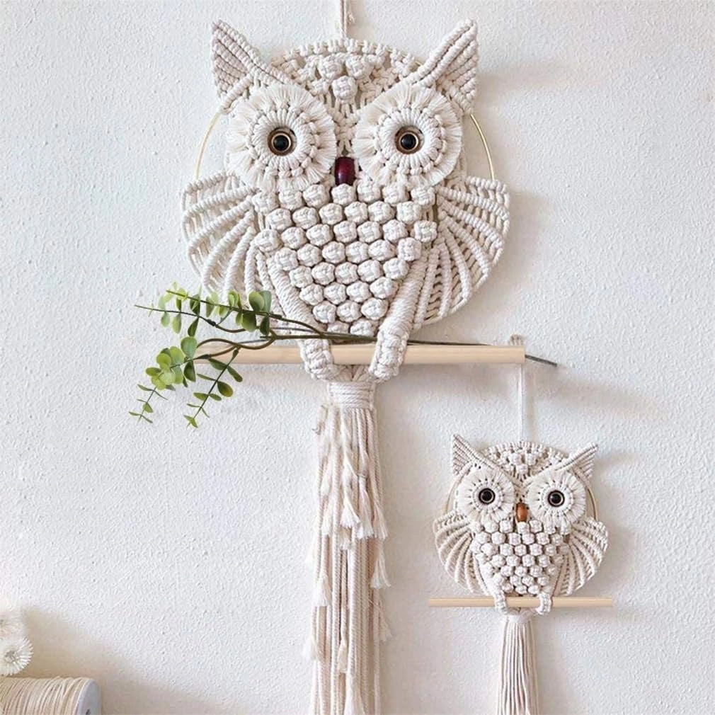 Arazzo macramé, stile boho, fatto a mano, 20 x 50 cm