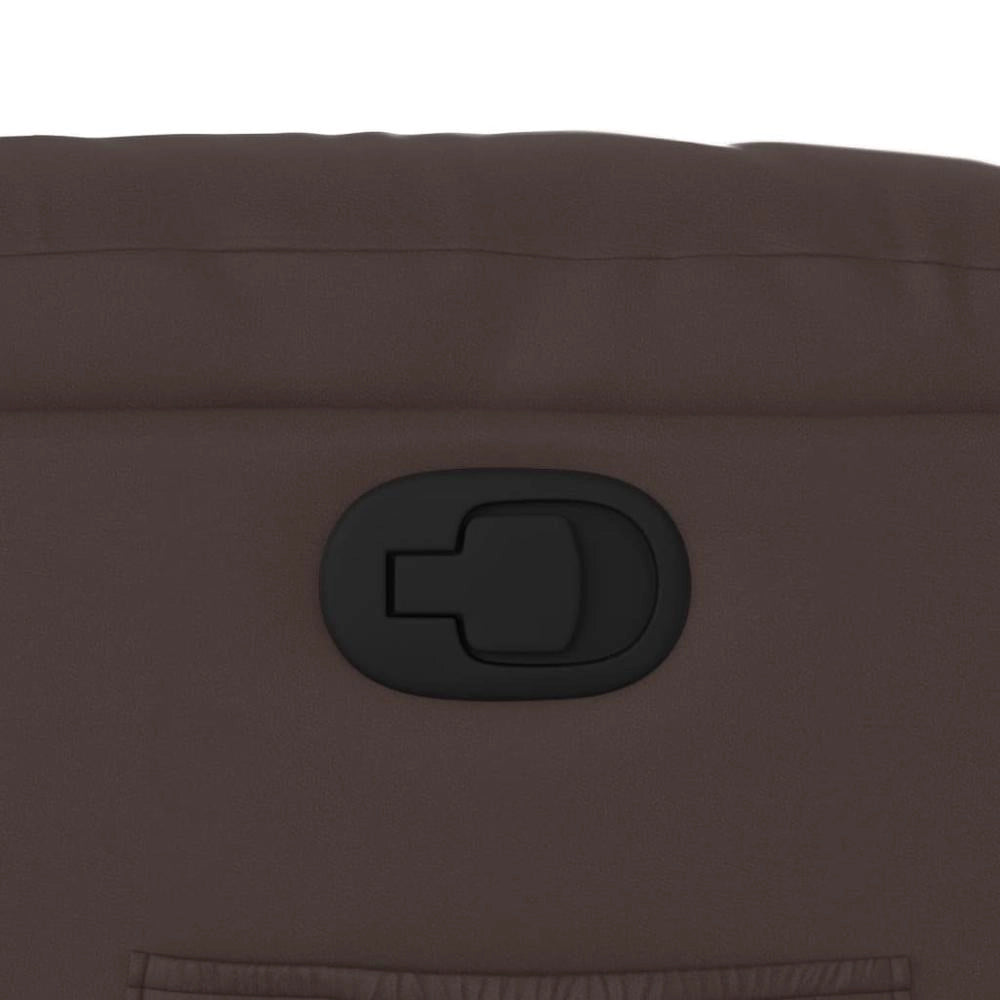 Poltrona Reclinabile Marrone in Similpelle