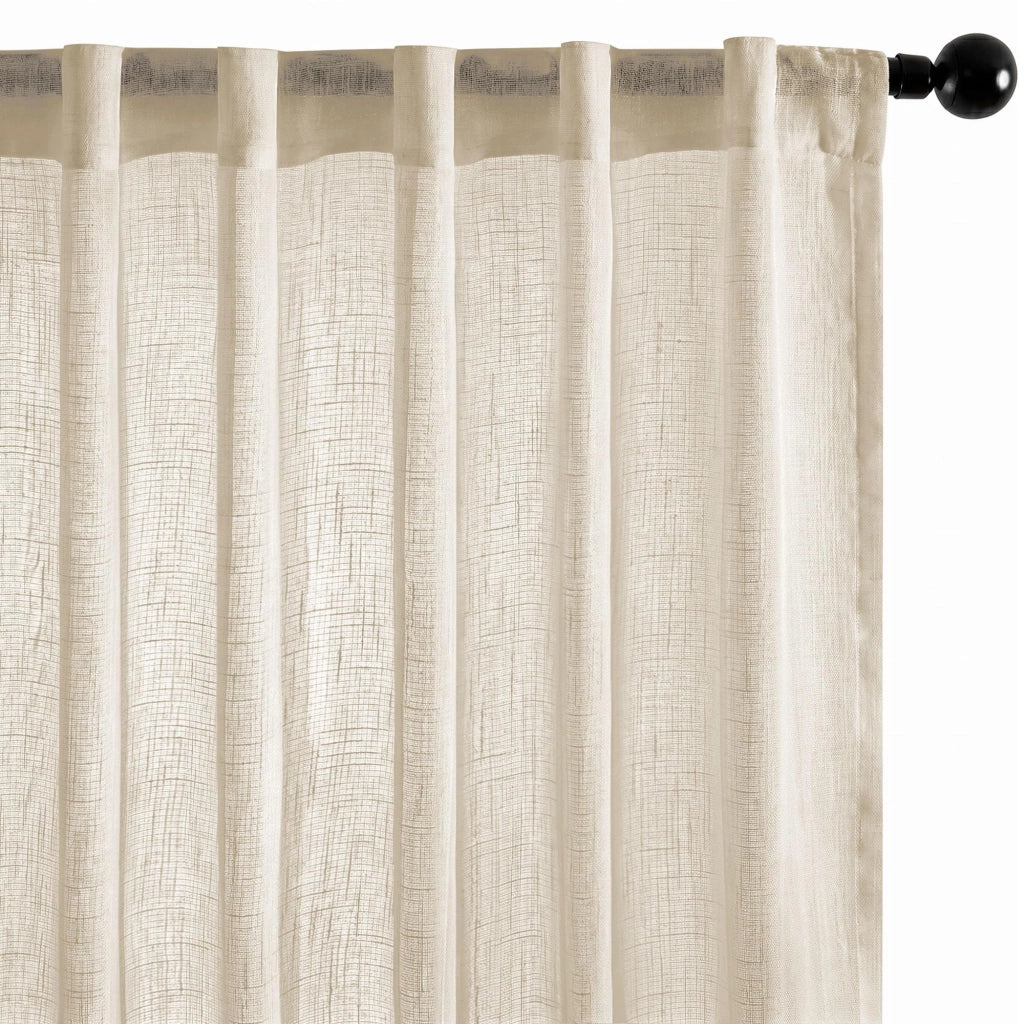 Tende a velo, set da 2, 140x175 cm, color kaki, trasparenti