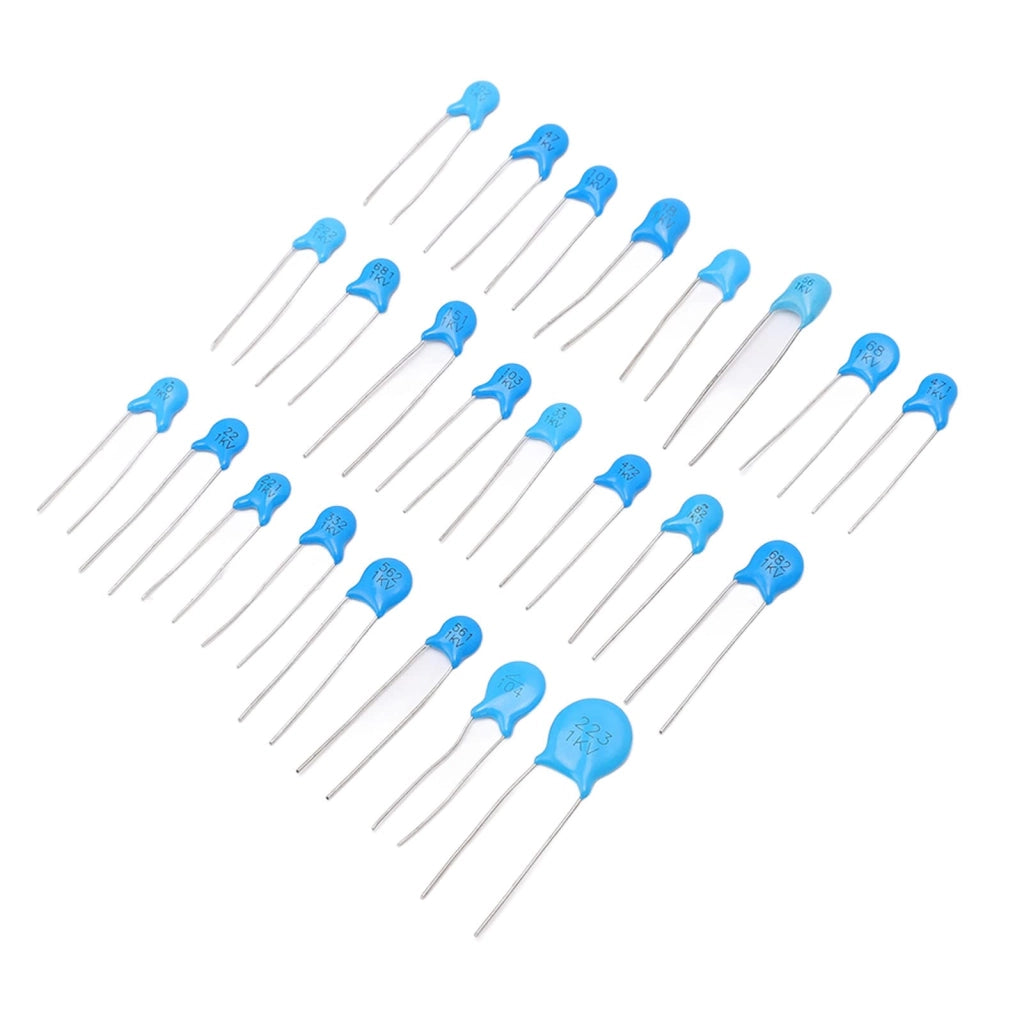 Assortimento di condensatori ceramici, 700 pezzi, 24 valori, 1 kV
