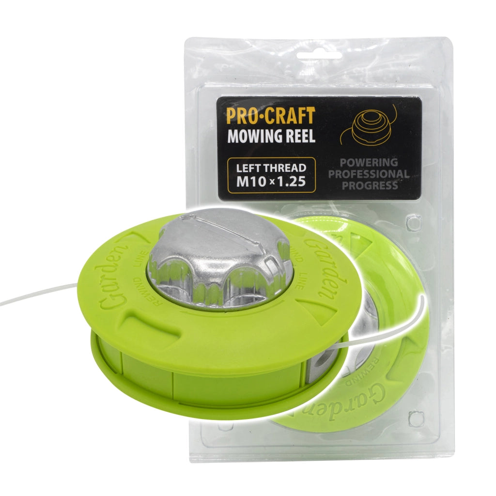 Testina a filo per decespugliatore Procraft MR-6 "GARDEN GREEN", filo 2,4 mm, attacco M10 × 1,25 sinistro
