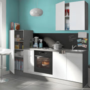 Cucina Liana bianco - cemento lunghezza 180
