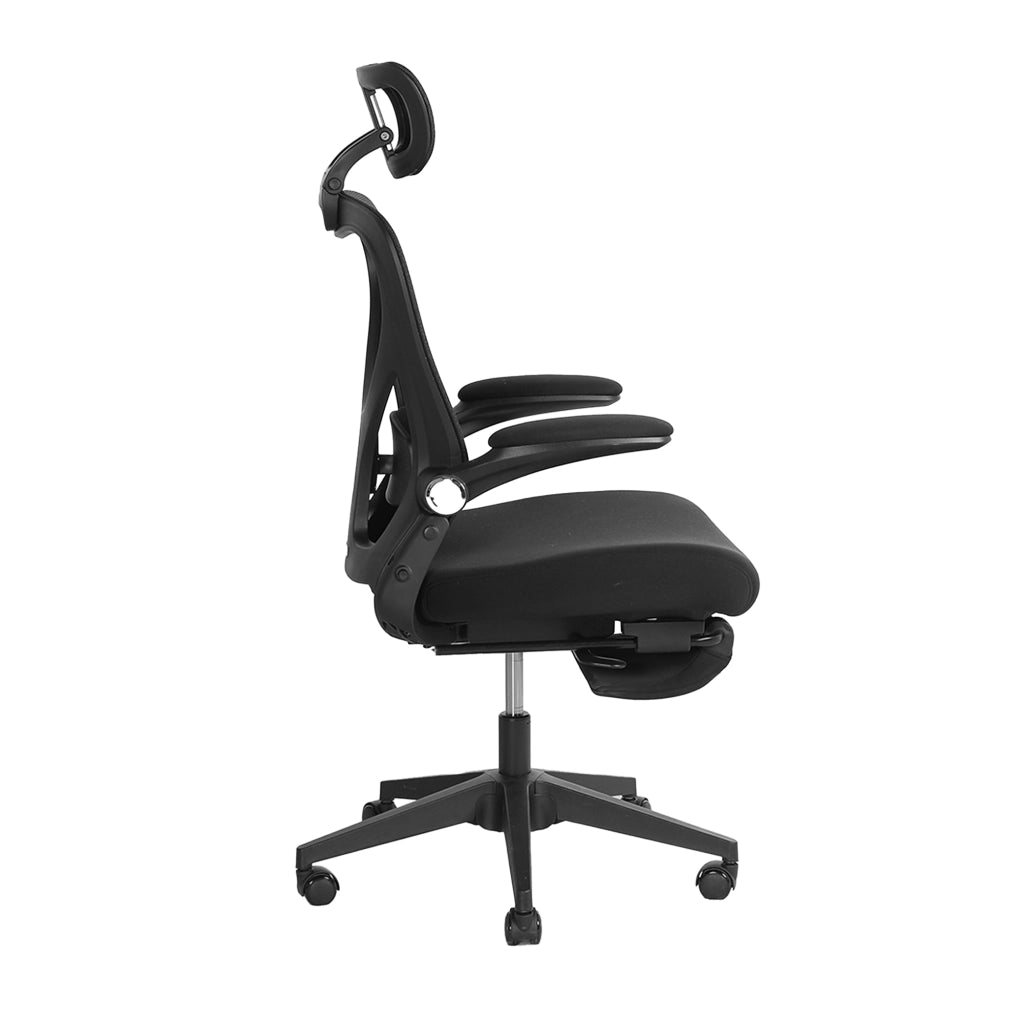 Sedia da ufficio 65x61x40.5 cm reclinabile in schiuma nera
