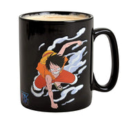Tazza termocromatica One Piece, 460 ml, con i personaggi Ruffy e Ace