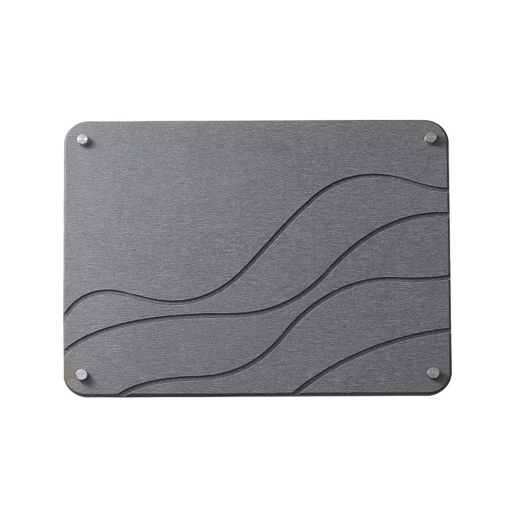 Set da 2 tappetini in terra di diatomee, color grigio scuro, 40x30 cm
