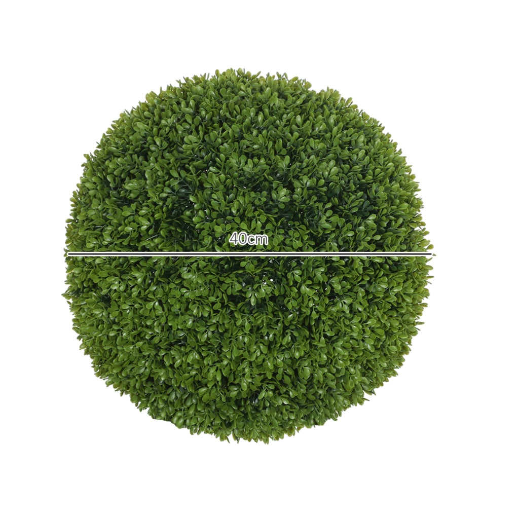 SFERE di bosso artificiali Ø 40 cm in plastica verde Set da 2 pezzi