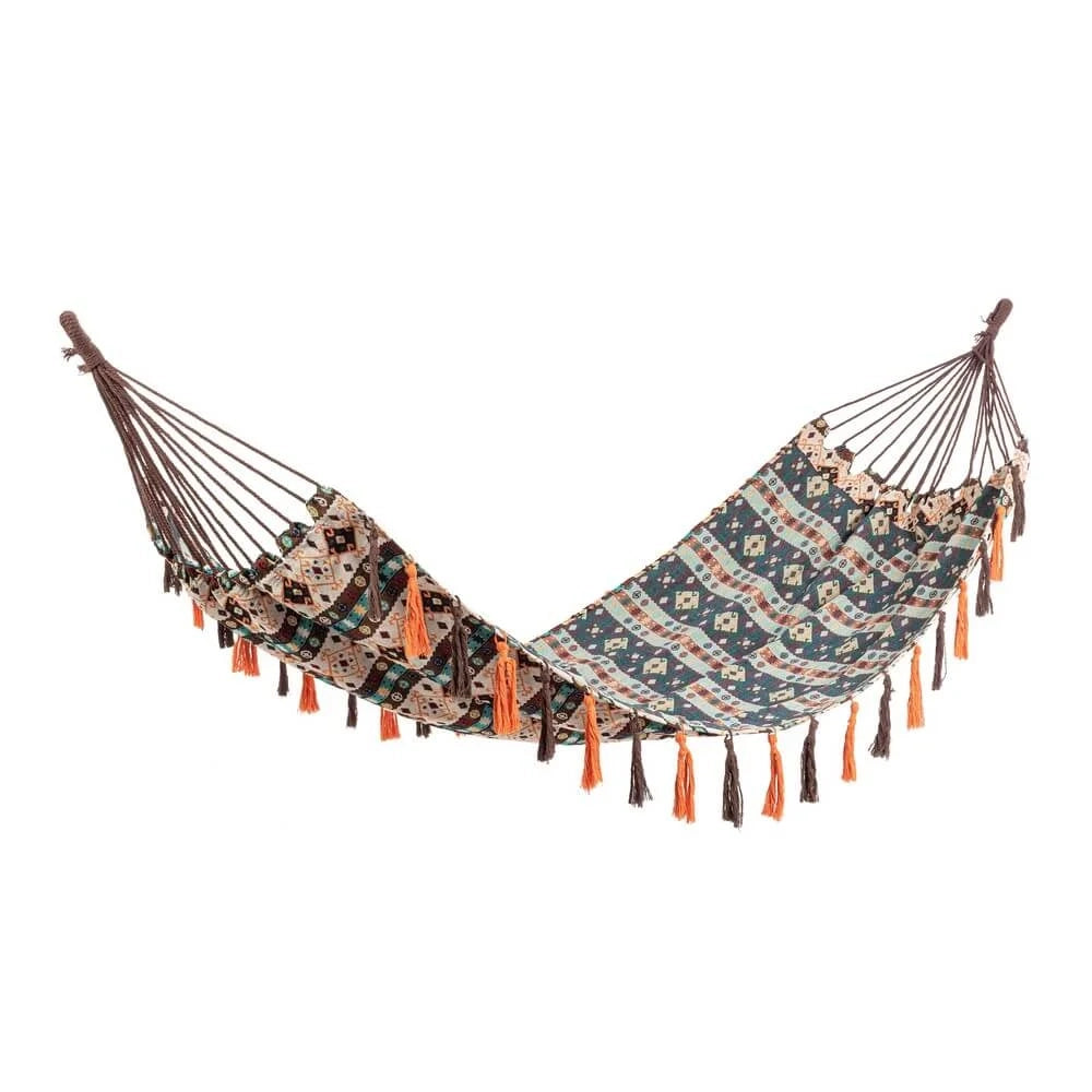 Amaca in Tessuto Poli-Cotone con Nappe Stile Etnico Marrone Beige Costa
