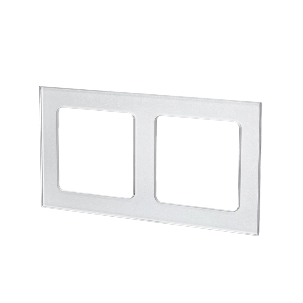 Piastra a parete lucida con 2 chiavi argentate, design tedesco-francese