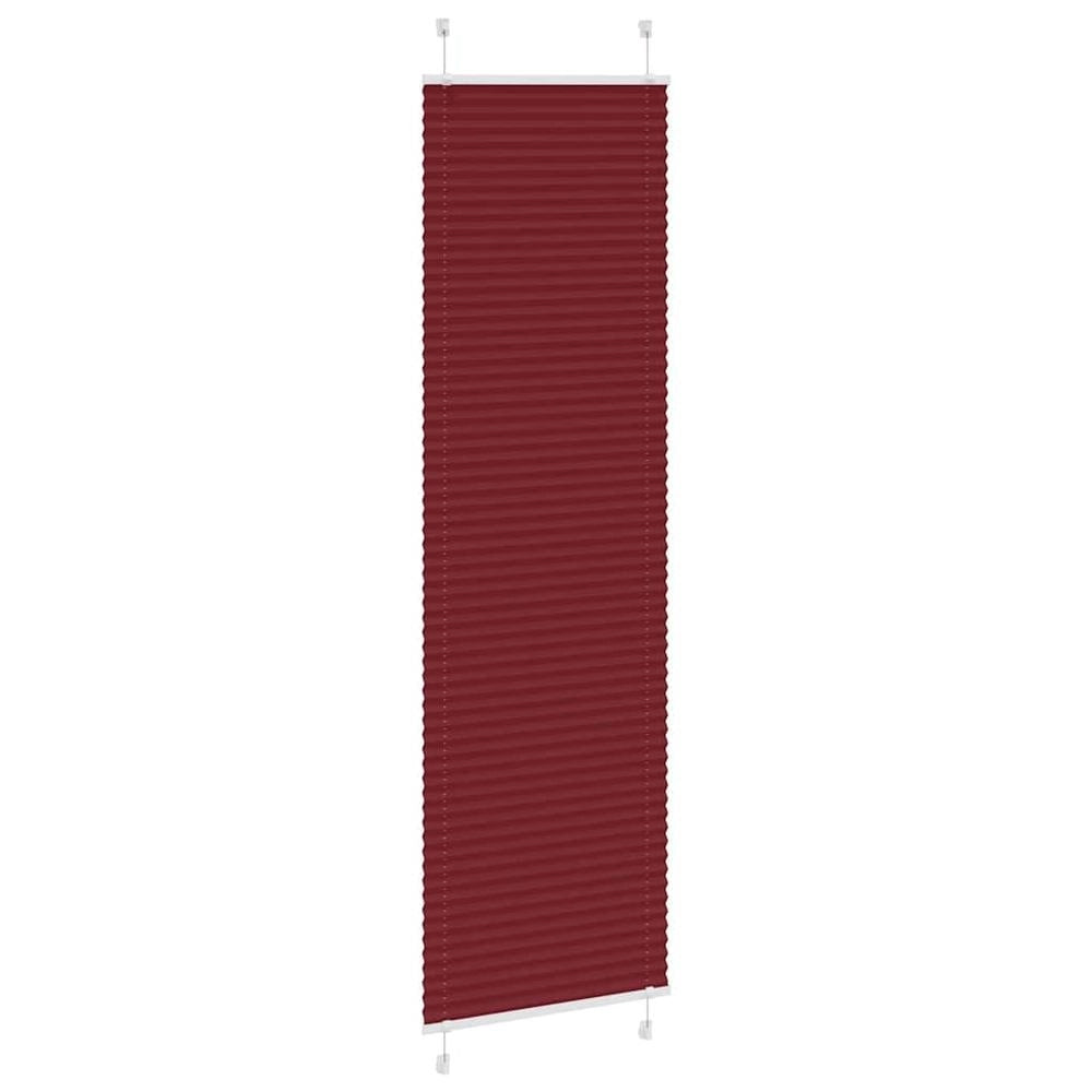 Tenda Plissettata Rosso Bordeaux 60x200 cm Larghezza Tessuto