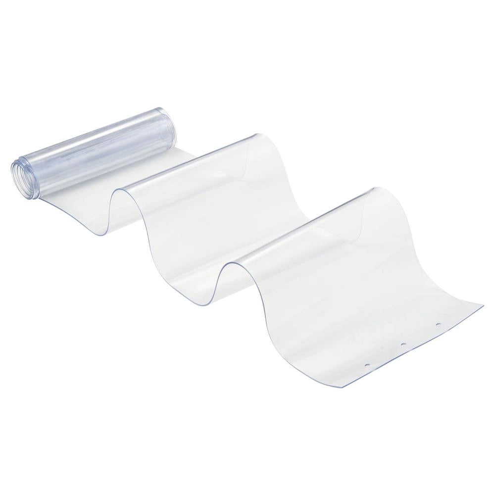 Tenda a Strisce in PVC Trasparente MS-0024, 2,4 x 2,1 m, Spessore 2 mm, 14 Pezzi, Impermeabile e Resistente per Magazzino e Garage