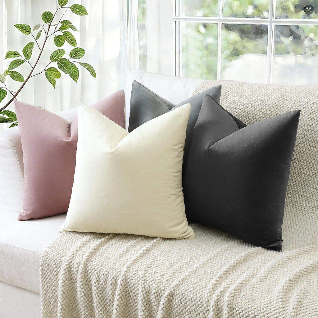 Coperte per cuscini, 30x50 cm, set da 2, morbide, rettangolari, con cerniera