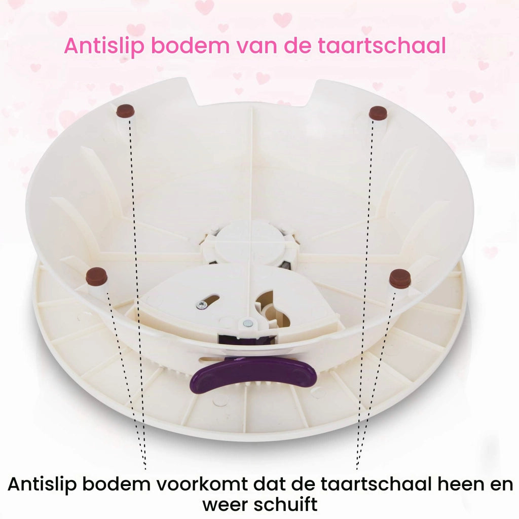 Piatto girevole per dolci da 30 cm con set di accessori per il fondente