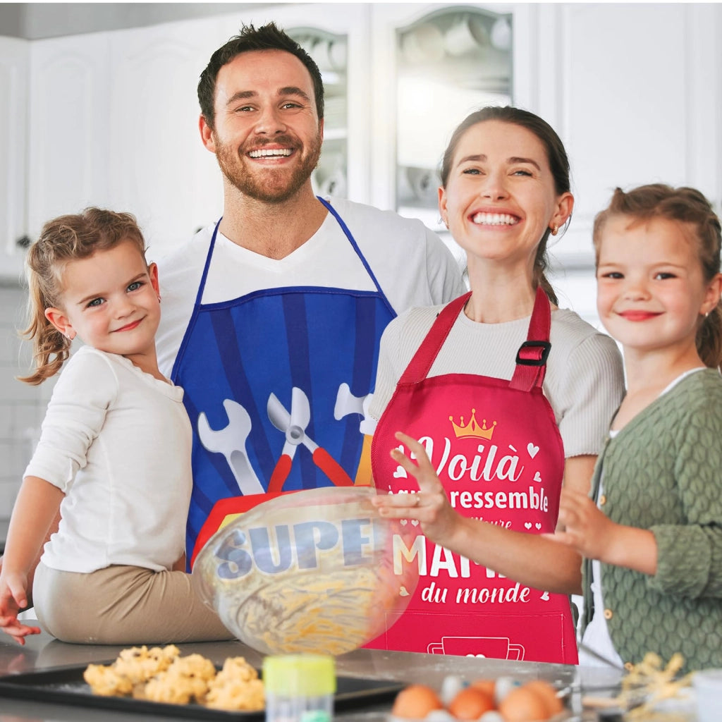 Grembiule da cucina per mamme, regolabile, impermeabile, con tasca