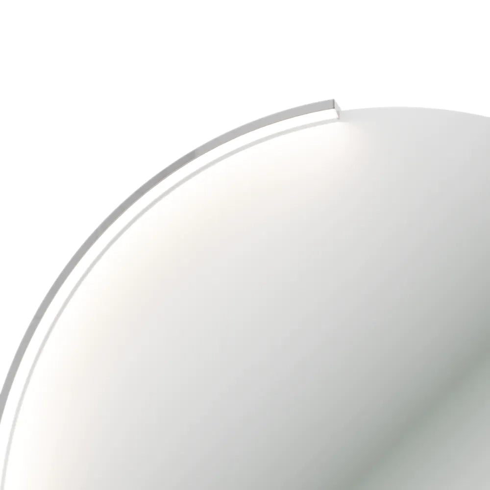 Applique led per specchio tondo 70cm in alluminio cromato IP44 4000K | Moon