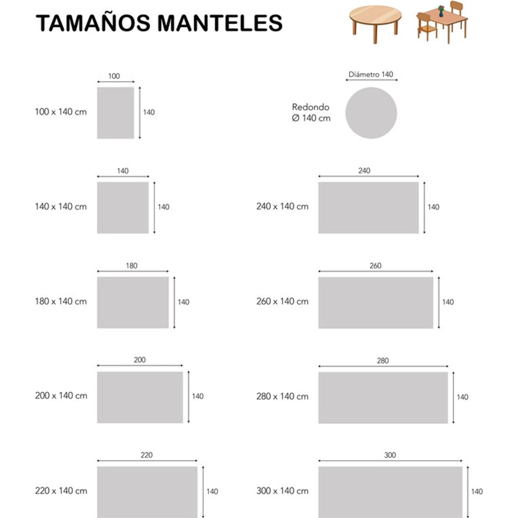 Tavolino rettangolare, dimensioni 300x140 cm, resistente alle macchie e impermeabile