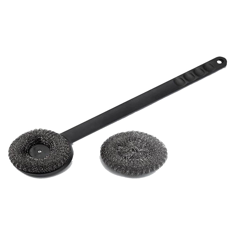 SPAZZOLA PER GRIGLIE CON SPUGNA ACCIAIO cm. 45