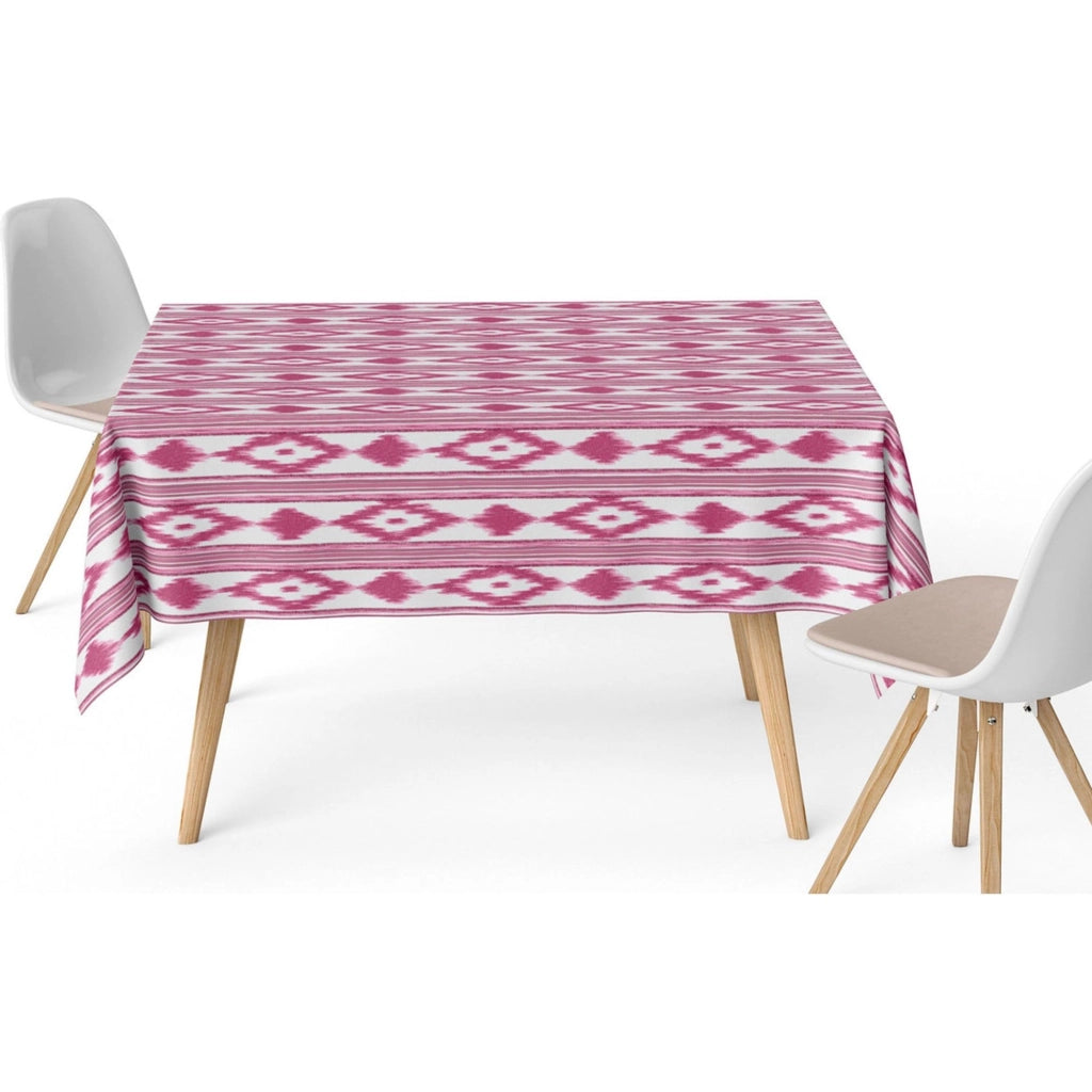 Tovaglia rettangolare, dimensioni 260x140 cm, antimacchia, impermeabile, color rosa