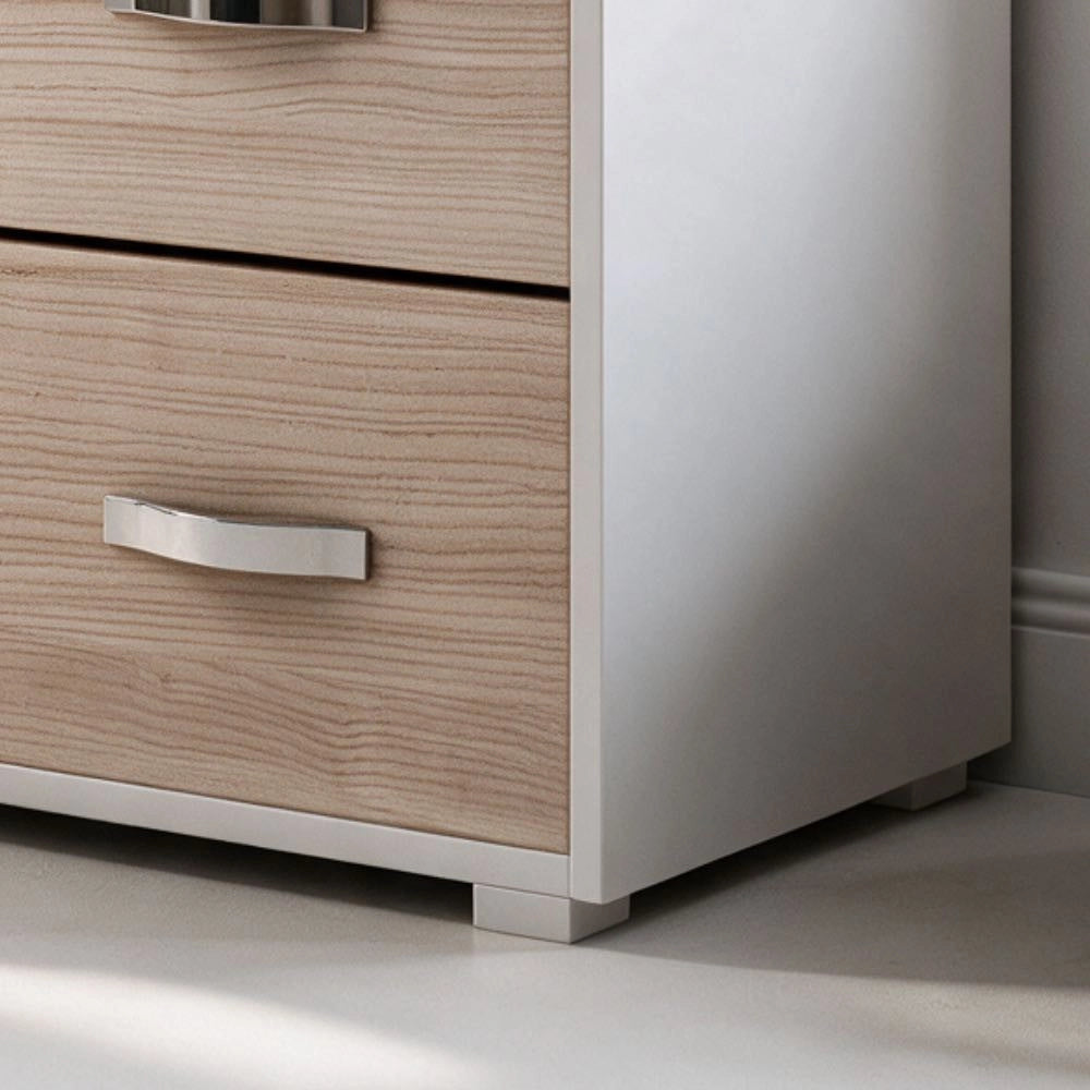 Comò 3 cassetti colore olmo 91x45x81H