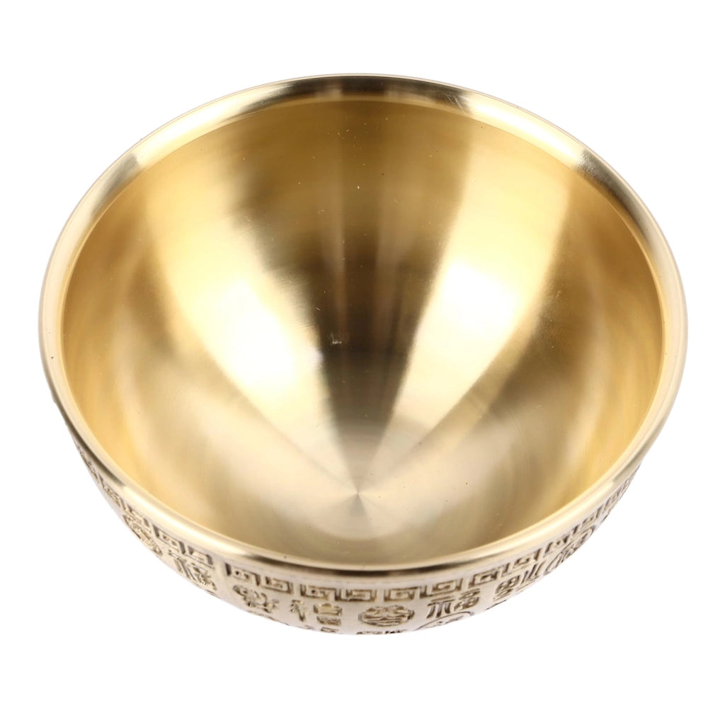 Coppa rituale buddista in rame e oro, diametro 8,4 cm, per incenso