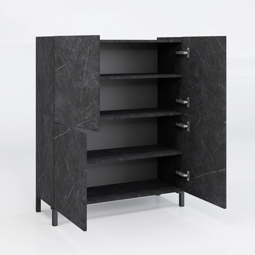 Credenza alta ALVEA marmo nero