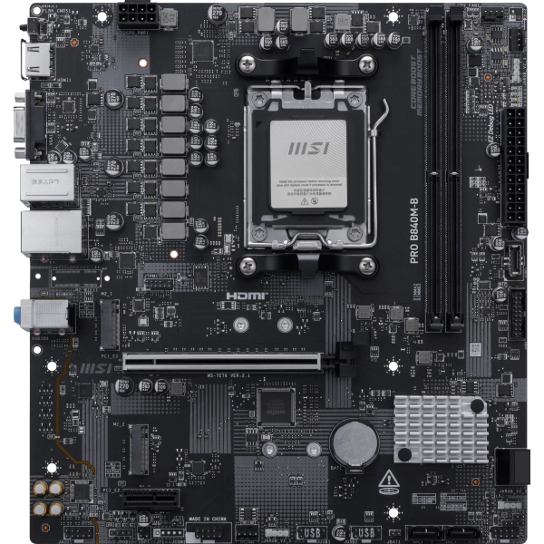 MSI MB AMD B840, PRO B840M-B, AM5,2DDR5,1PCI-Ex16,1PC