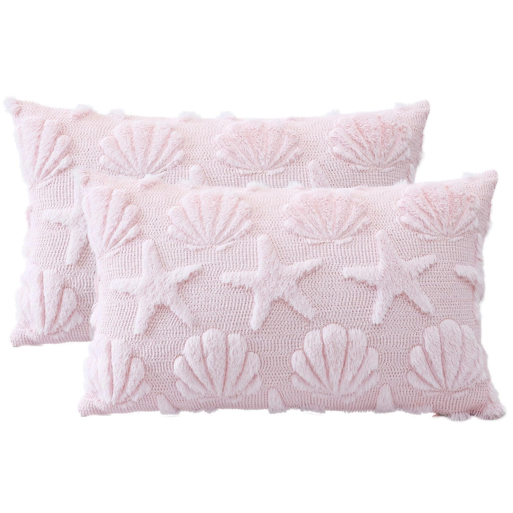 Coperte per cuscini in lana, 2 pezzi, 30x50 cm, rosa