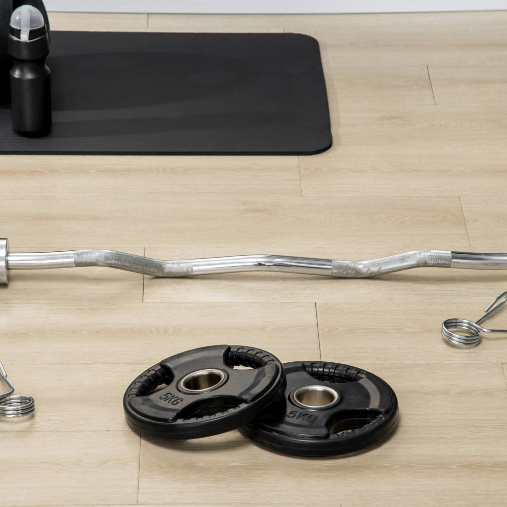 DISCHI PESI Set da 2 pezzi da 5 kg, Ø 24 cm, ferro e gomma nera