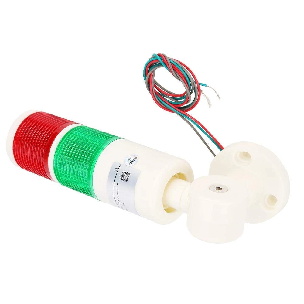 Segnalatore luminoso a LED, 24V DC, rosso/verde, metallo/ABS, modello BEM-50-2T-D