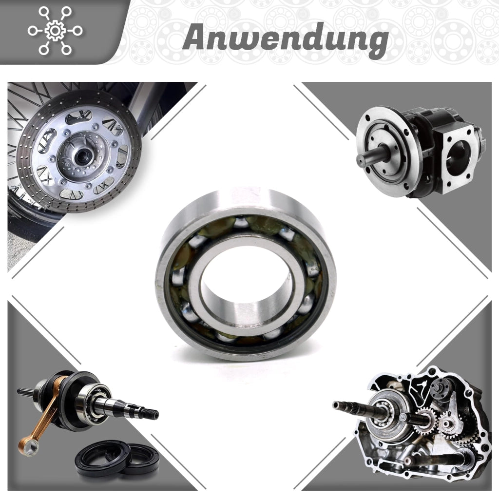 Cuscinetto a rulli con anelli guida 60/22 C3, dimensioni 22x44x12 mm, conforme alle norme DIN 625 e ISO 15